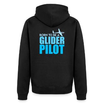 Planeur Spruch Born to be a Glider Pilot - Veste à capuche bio Premium Unisexe - noir - Dos - Nico (187cm)