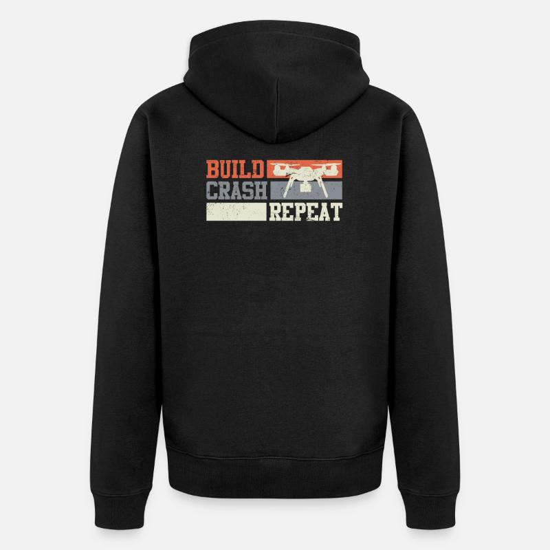 Drones Quadrocopter Pilot FPV - Veste à capuche bio Premium Unisexe - noir