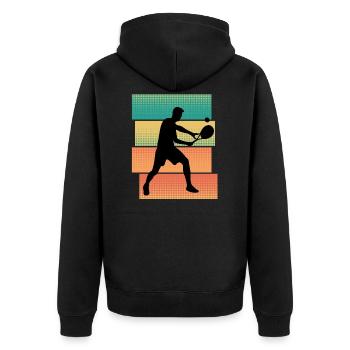 Tennis tennis de tennis cadeau tennis de tennis tournoi de tennis - Veste à capuche bio Premium Unisexe - noir - Dos - Nico (187cm)