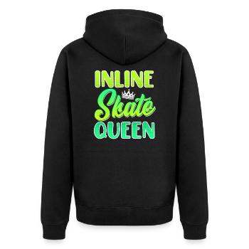 Inliner Frauen Geschenk Inline Skate Queen - Veste à capuche bio Premium Unisexe - noir - Dos - Nico (187cm)