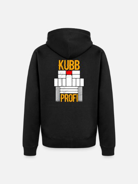 Kubb Profi Wikingerschach Geschenk - Unisex Premium Bio Zip Hoodie - Schwarz