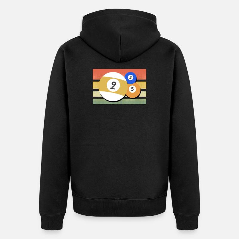 8-Ball pool joueurs billard billard - Veste à capuche bio Premium Unisexe - noir