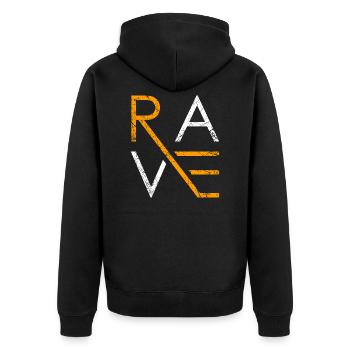 Rave cadeau techno musique Techno Parti - Veste à capuche bio Premium Unisexe - noir - Dos - Nico (187cm)