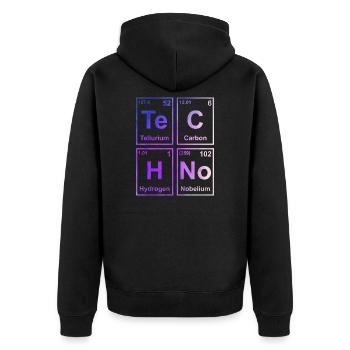 Électro musique Techno Hardstyle Hardtek Deep House - Veste à capuche bio Premium Unisexe - noir - Dos - Nico (187cm)