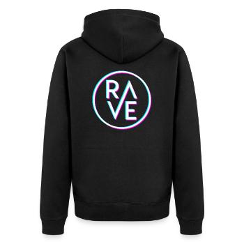 Techno Tekk Raver Rave cadeau Techno Party - Veste à capuche bio Premium Unisexe - noir - Dos - Nico (187cm)