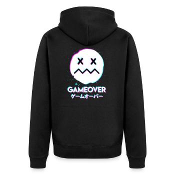 Game over Acid Techno Musique Japon - Veste à capuche bio Premium Unisexe - noir - Dos - Nico (187cm)