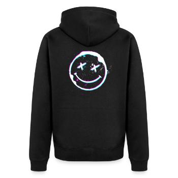 Techno Musique Psy Trance Acid Hardtekk - Veste à capuche bio Premium Unisexe - noir - Dos - Nico (187cm)