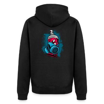 Spray Can Painter Art Graffiti - Unisex Premium Organic Zip Hoodie - black - Back - Nico (187cm)