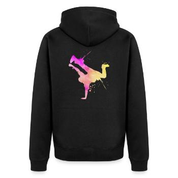 Breakdance Street Art Breakdancer Hip Hop - Unisex Premium Organic Zip Hoodie - black - Back - Nico (187cm)