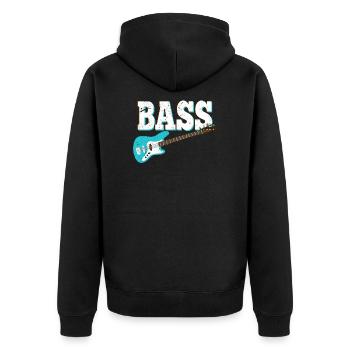 Basse Musicien Basse Guitare E-Rock Rock - Veste à capuche bio Premium Unisexe - noir - Dos - Nico (187cm)