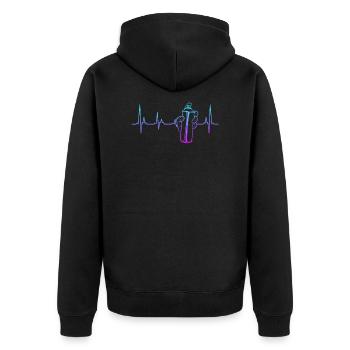 Graffiti Artist Spray Spray Can Paint Can - Unisex Premium Organic Zip Hoodie - black - Back - Nico (187cm)