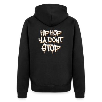 Rap Music Hip Hop Graffiti Sprayer Take - Unisex Premium Organic Zip Hoodie - black - Back - Nico (187cm)