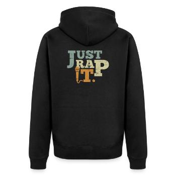 Hip Hop Sort Just Rap it Rapper Rap - Veste à capuche bio Premium Unisexe - noir - Dos - Nico (187cm)
