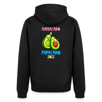Futurs parents Mamacado et papacado bébé 2022 - Veste à capuche bio Premium Unisexe - noir - Dos - Nico (187cm)