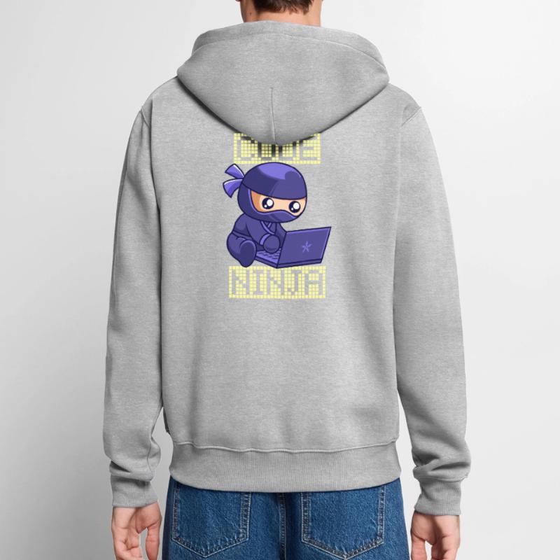 Code Ninja Coder Software Developer Programmer Unisex Premium Organic Zip Hoodie