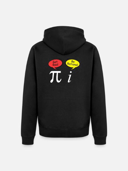 Complexe Getallen Joke Irrationele Getal Wiskunde - Uniseks Premium bio ziphoodie - zwart