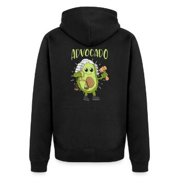 Law Avocado Advocado Lawyers Gift Student - Unisex Premium Organic Zip Hoodie - black - Back - Nico (187cm)