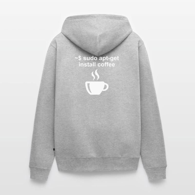 Linux Code café café bureau cadeau Veste à capuche bio Premium Unisexe