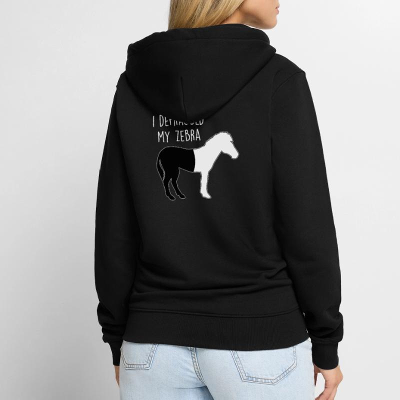 I defragged my Zebra Coder Informatiker Hacker Unisex Premium Bio Zip Hoodie