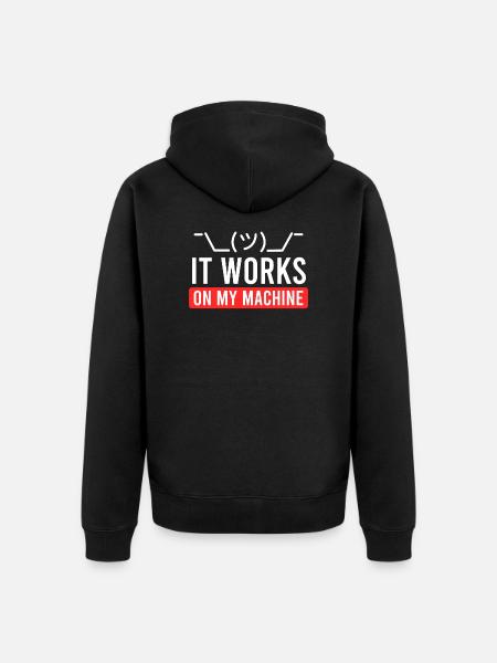 Coder Mówiący Tester Oprogramowania Debugowanie Informatyka - Ekologiczna rozpinana bluza z kapturem Premium unisex - czarny