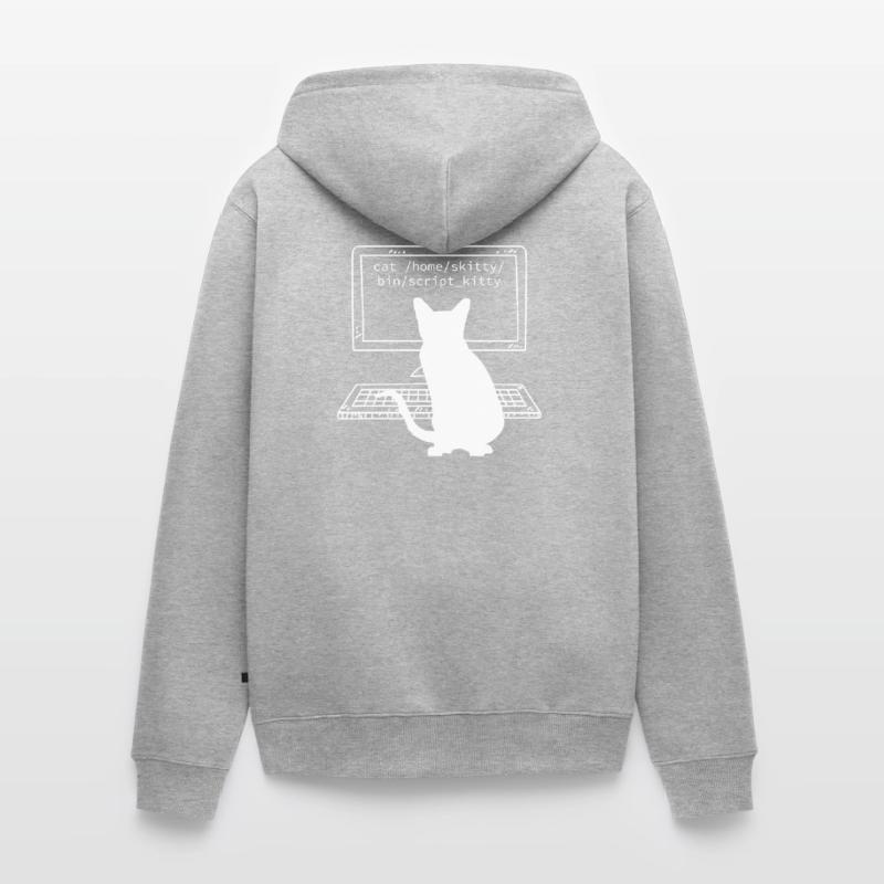 Programmierer Coder Informatiker Spaß Katzen Unisex Premium Bio Zip Hoodie