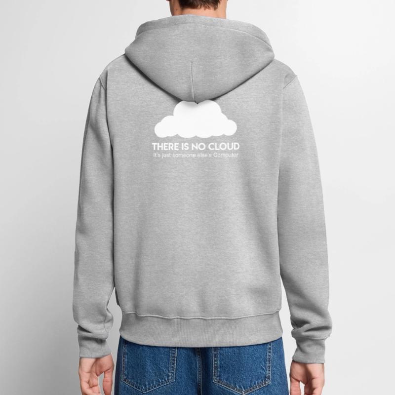 Server Cloud Saying Computer Scientist Coder Unisex Premium Organic Zip Hoodie