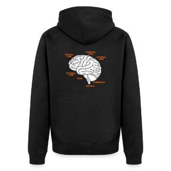 Médecine Étudier l’anatomie d’un cerveau médecin - Veste à capuche bio Premium Unisexe - noir - Dos - Nico (187cm)