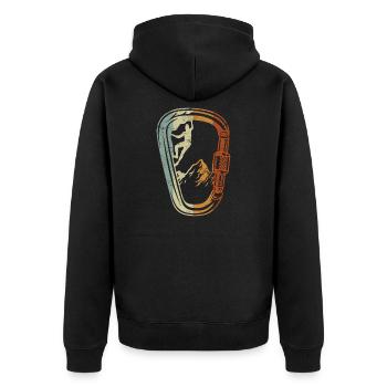 Grimper les mousquetons escalades - Veste à capuche bio Premium Unisexe - noir - Dos - Nico (187cm)
