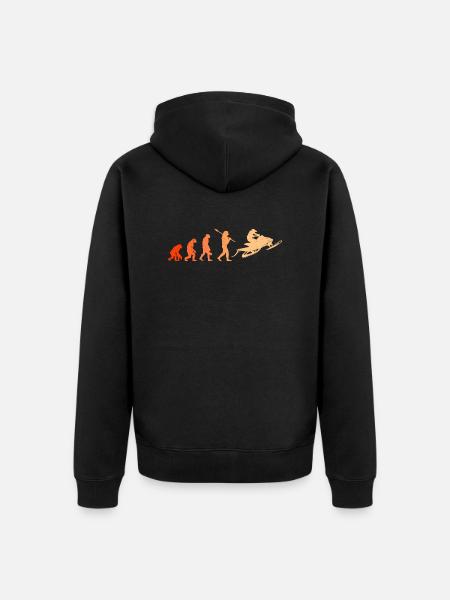 Snowmobile Evolution Snowmobile Snowmobile - Unisex Premium Organic Zip Hoodie - black