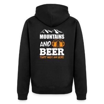 Snowboarder Ski Apres Ski Party montagnes et bière - Veste à capuche bio Premium Unisexe - noir - Dos - Nico (187cm)
