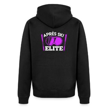 Apres Skieur Snowboarder Apres Ski Elite - Veste à capuche bio Premium Unisexe - noir - Dos - Nico (187cm)