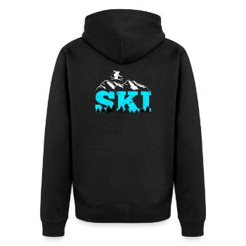 Ski ski ski ski d’hiver Ski - Veste à capuche bio Premium Unisexe - noir - Dos - Nico (187cm)