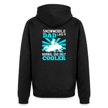 Motoneigiste cool père motoneige Snowmobile - Veste à capuche bio Premium Unisexe - noir - Dos - Nico (187cm)