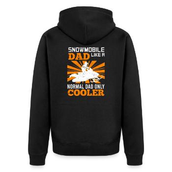 Motoneigistes Père Snowmobil papa motoneige - Veste à capuche bio Premium Unisexe - noir - Dos - Nico (187cm)