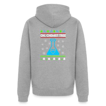 Oh Chimiste Tree Chimie Étudiant Chimiste - Veste à capuche bio Premium Unisexe - gris chiné - Dos - Nico (187cm)