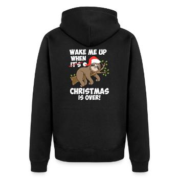 Ugly Christmas Paresseux Anti-Noël - Veste à capuche bio Premium Unisexe - noir - Dos - Nico (187cm)