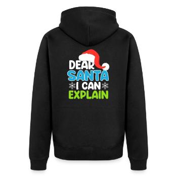 Dear Santa i can explain sort drôle - Veste à capuche bio Premium Unisexe - noir - Dos - Nico (187cm)