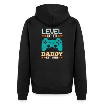 Level up to Daddy 2022 Gaming Père devenir papa - Veste à capuche bio Premium Unisexe - noir - Dos - Nico (187cm)