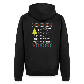 Christmas Math Math Student Funny - Unisex Premium Organic Zip Hoodie - black - Back - Nico (187cm)