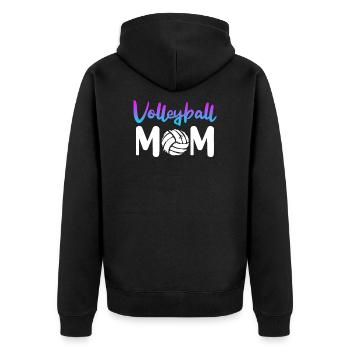 Volleyball Maman Volleyeuse De Volleyball Mère Femmes - Veste à capuche bio Premium Unisexe - noir - Dos - Nico (187cm)