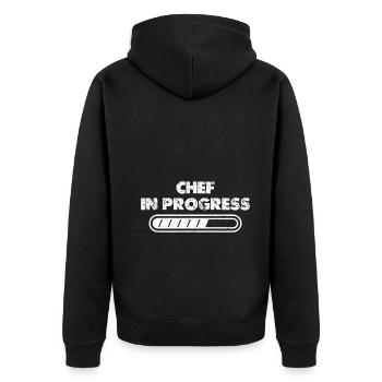 Chef in Progress Cook Restaurant Cuisine Lovers - Unisex Premium Organic Zip Hoodie - black - Back - Nico (187cm)
