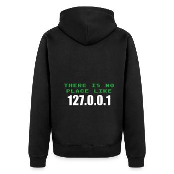 Programmeur Geek Programmeur Programmeur Informatique Codeur L - Veste à capuche bio Premium Unisexe - noir - Dos - Nico (187cm)