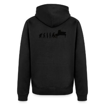 Piano Piano Musique Pianiste Instrument Evolution - Veste à capuche bio Premium Unisexe - noir - Dos - Nico (187cm)