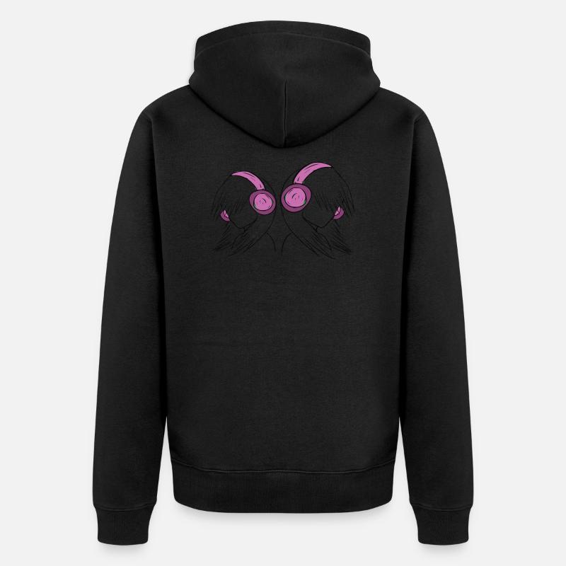 manga anime - Veste à capuche bio Premium Unisexe - noir