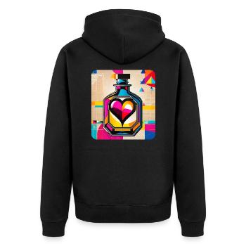 Élixir d’amour - Veste à capuche bio Premium Unisexe - noir - Dos - Nico (187cm)
