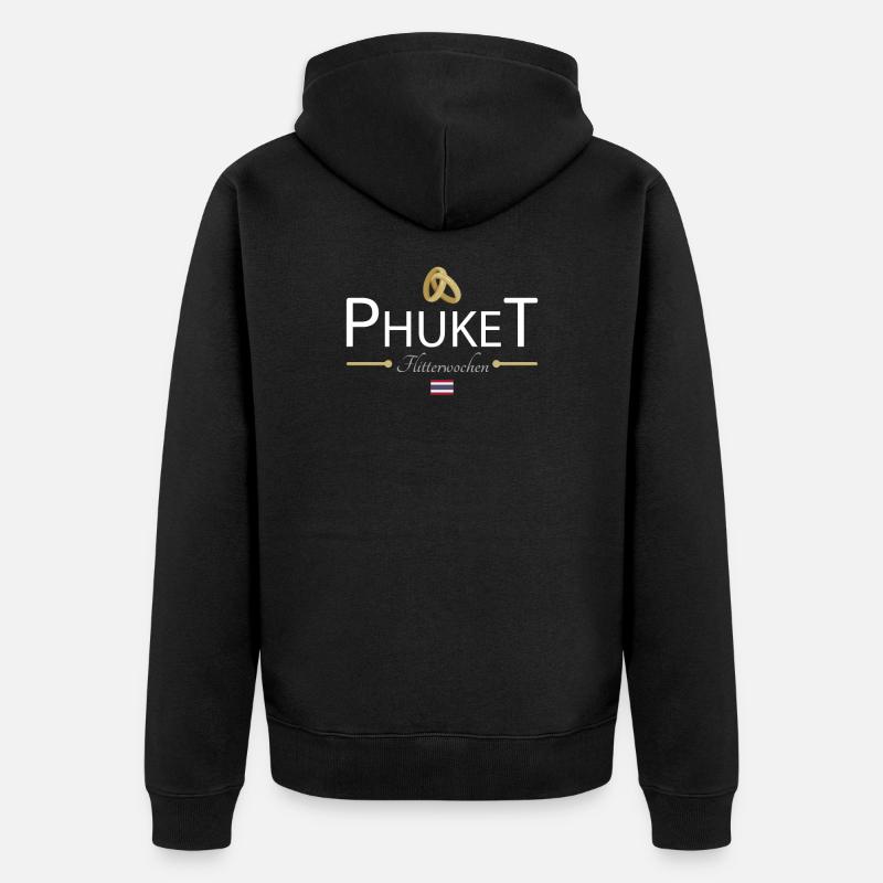 Flitterwochen Phuket - Unisex Premium Bio Zip Hoodie - Schwarz