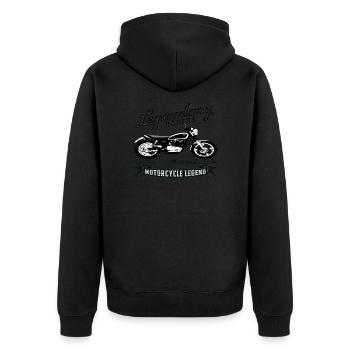Motorcycle Moped SR 500 Cult - Unisex Premium Organic Zip Hoodie - black - Back - Nico (187cm)