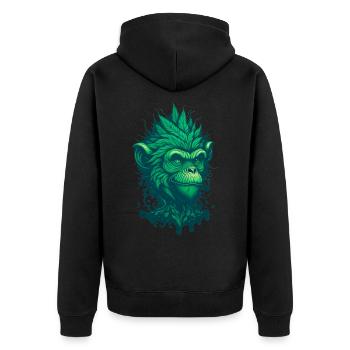 High on Life: Notre style de singe cannabis - Veste à capuche bio Premium Unisexe - noir - Dos - Nico (187cm)