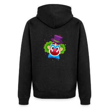 Clown, Carnival, Carnival, Carnival Costume, Parade, Celebration, Jester, - Unisex Premium Organic Zip Hoodie - black - Back - Nico (187cm)