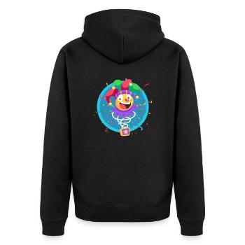 Clown, Carnival, Carnival, Carnival Costume, Parade, Celebration, Jester, - Unisex Premium Organic Zip Hoodie - black - Back - Nico (187cm)